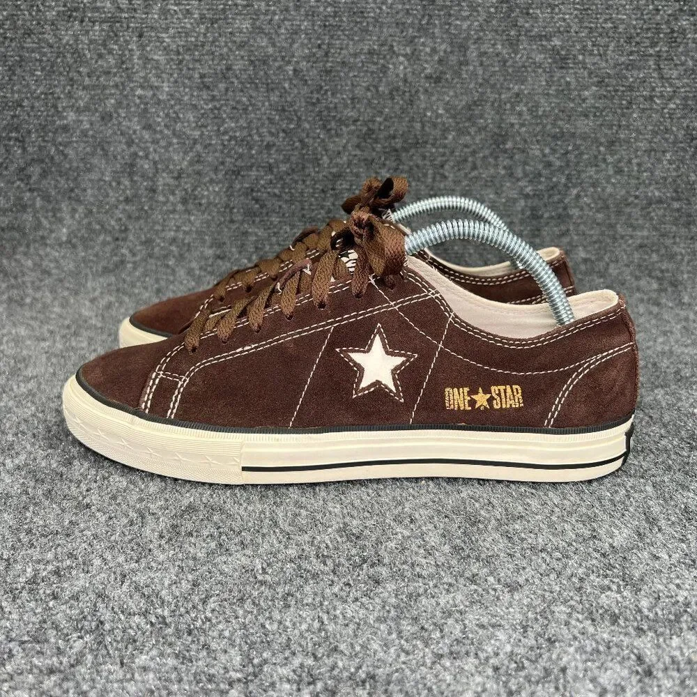 Converse One Star Sneakers Women's 9.5 Brown Suede Low Lace Retro Athletic Shoes